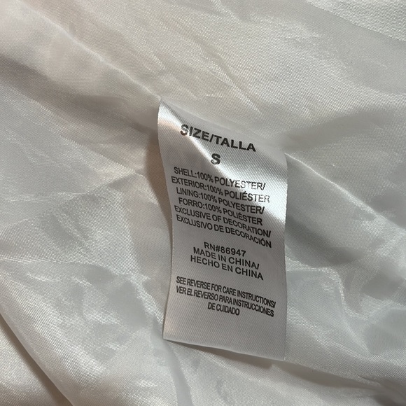 Retro 90's POLAROID Windbreaker White Rainbow Zip Up Jacket Unisex Adult Small - Picture 6 of 8